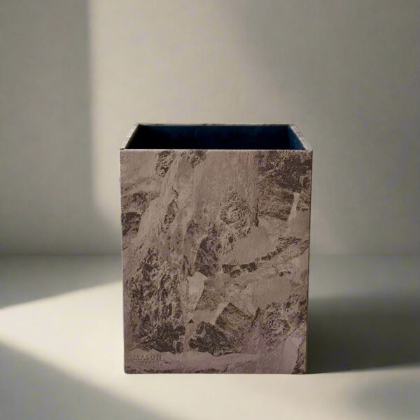 Alexei Faux Leather Dust Bin - Brown Alexei Faux Leather Dust Bin - Brown