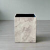 Alexei Faux Leather Dust Bin - Off White