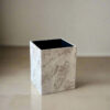 Alexei Faux Leather Dust Bin - Off White