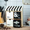Coffee & Tea Wood Storage Box - Black