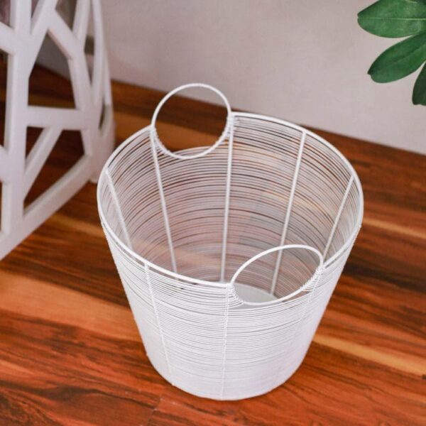 Conical Iron Weave Laundry Basket