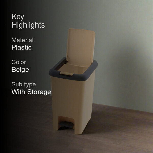 Empto Pedal Dustbin - Beige