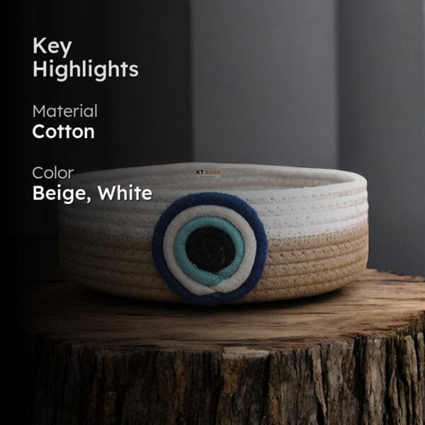 Evil Eye Cotton Storage Basket