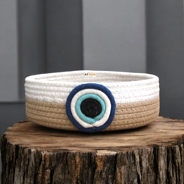 Evil Eye Cotton Storage Basket