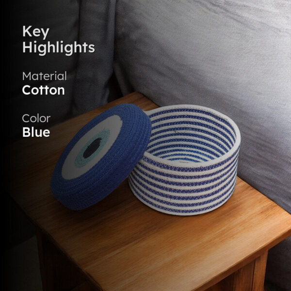 Evil Eye Storage Basket With Lid Evil Eye Storage Basket With Lid