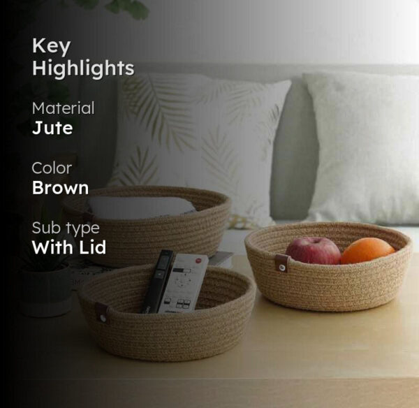 Latte Storage Basket - Set Of Three Latte Storage Basket - Set Of Three