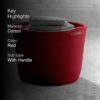 Lyricia Laundry Basket - Red
