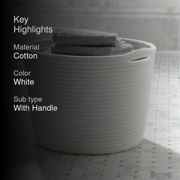 Lyricia Laundry Basket - White