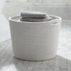 Lyricia Laundry Basket - White