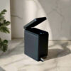 Olivier Metal Dust Bin With Pedal - Black