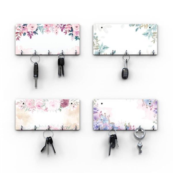 Pastel Petal Key Holder - Set Of Four Pastel Petal Key Holder - Set Of Four