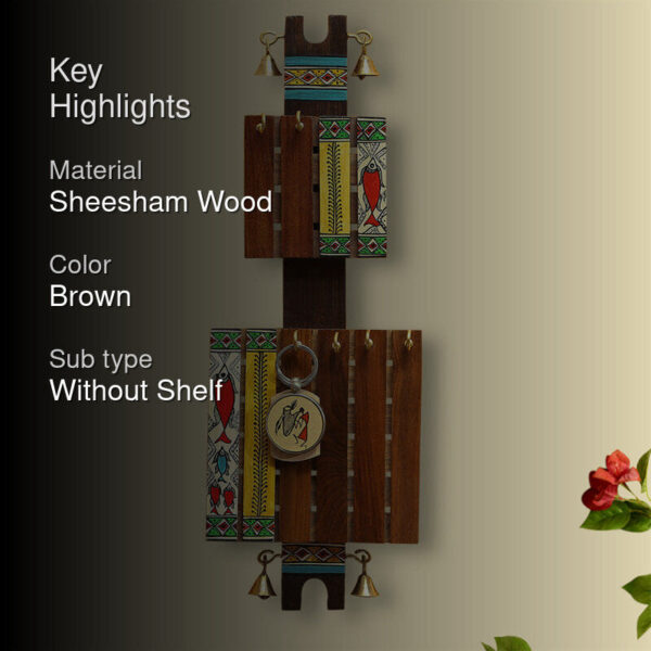 Purva Handpainted Wooden Key Holder Purva Handpainted Wooden Key Holder