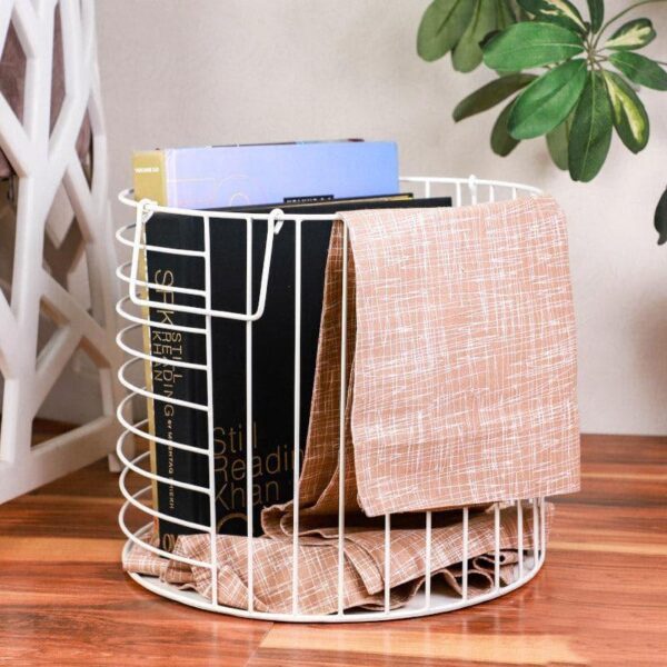 Round Iron Weave Laundry Basket