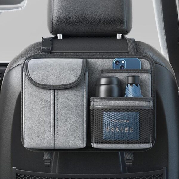 Seat Neat Oxford Fabric Car Seat Organizer - Light Grey