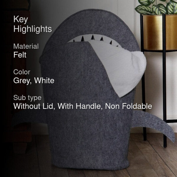 Shark Bite Felt Storage Basket