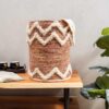 Thira Chevron Natural Fiber Laundry Basket