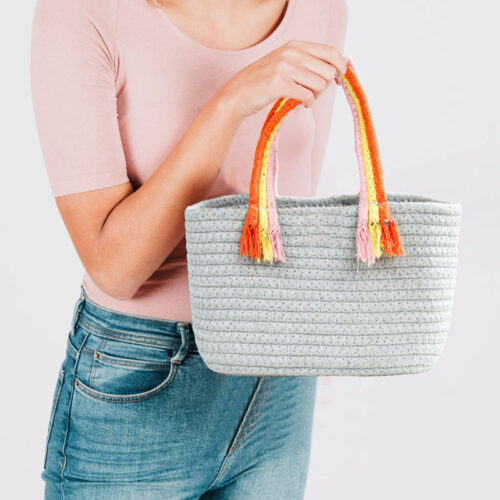 Tidy Twist Storage Basket Grey