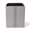 Veltrix Faux Leather Dust Bin - Grey