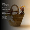 Welo Natural Fiber Basket - Mustard