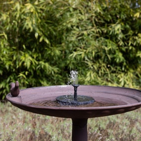 Fallen Fruits Solar Fountain Bird Bath