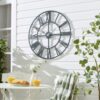 Indoor Outdoor Round Skeleton Wall Clock