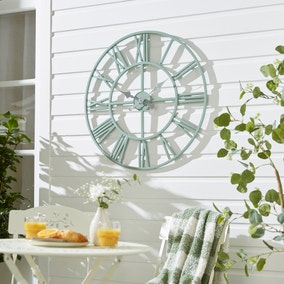 Indoor Outdoor Round Skeleton Wall Clock