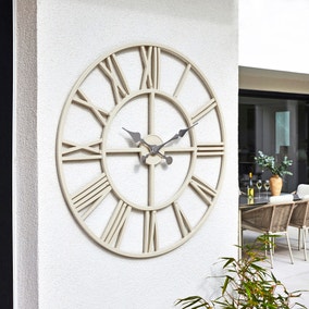 Indoor Outdoor Round Skeleton Wall Clock