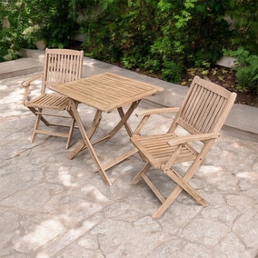 London Square Folding Outdoor Bistro Set