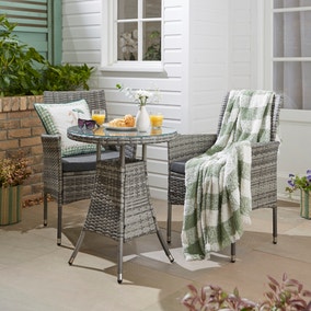 Malta Rattan Effect Bistro Set