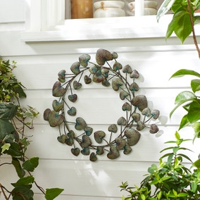 Metal Floral Garden Wreath