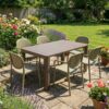 Modura Henrik Rectangular Dining Table with 6 Stina Armchairs