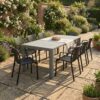 Modura Henrik Rectangular Dining Table with 8 Alma Armchairs