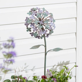 Multicoloured Iron Hydrangea Stake