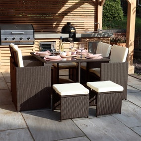 Nevada 4 Seater Outdoor Cube Dining Set