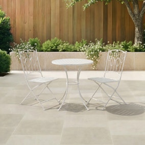 Rustic Leaf Metal Bistro Set