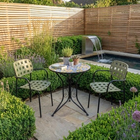 Summer Terrace Charlotte Round Bistro Table with 2 Karin Chairs