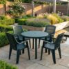 Trabella Athena Round Patio Table with 4 Bonnie Chairs Trabella Athena Round Patio Table with 4 Bonnie Chairs