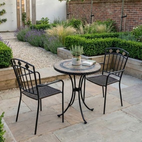 Virginia 60cm Bistro Table Set with 2 Mayfield Chairs Virginia 60cm Bistro Table Set with 2 Mayfield Chairs
